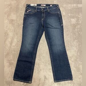 NWT Ariat CAT 2 Flame Resistant Jeans Womens 33R Mid Rise Boot Cut Stretch NEW